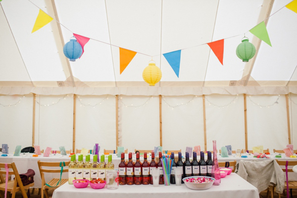 A lego rainbow and cake festival wedding, photograpy by Emma Case