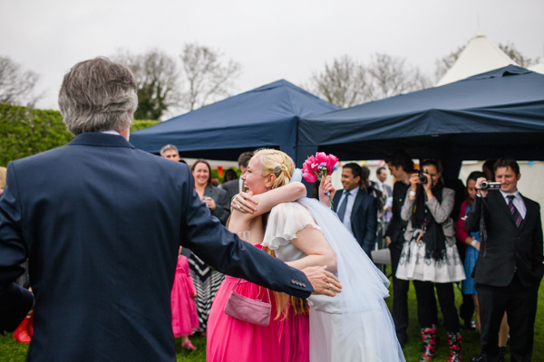 A lego rainbow and cake festival wedding, photograpy by Emma Case