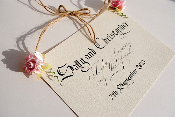 Wedding Calligraphy Services in the UK by www.calligraphy-for-weddings.com