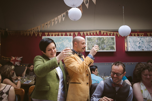 Trans-gender wedding, civil partnership wedding, 1930 New Orleans Jazz inspired wedding, London wedding, Photography by Tom Ravenshear