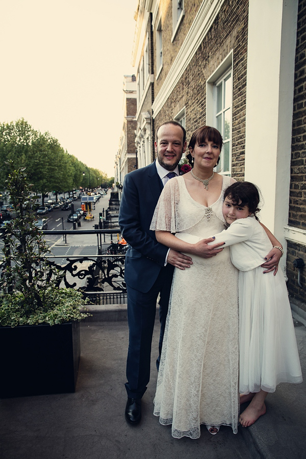 Sally Lacock bespoke vintage inspired wedding dress, London wedding