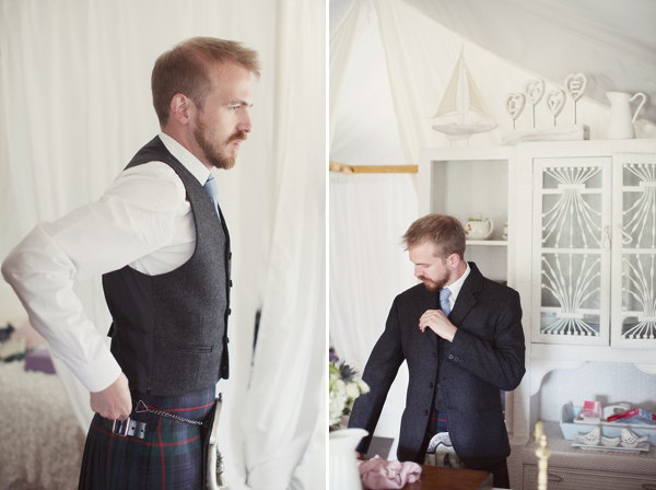 Emmy blue wedding shoes, humanist wedding, seaside wedding, Scottish wedding, Craig & Eva Sanders Photography