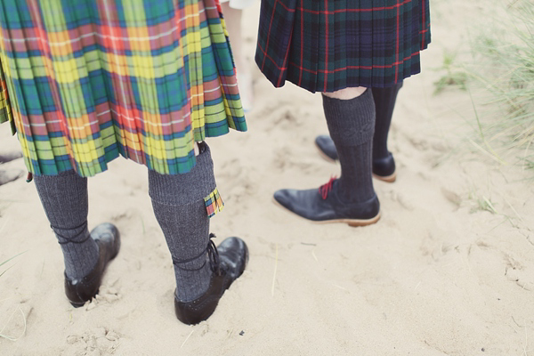 Emmy blue wedding shoes, humanist wedding, seaside wedding, Scottish wedding, Craig & Eva Sanders Photography