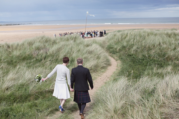 Emmy blue wedding shoes, humanist wedding, seaside wedding, Scottish wedding, Craig & Eva Sanders Photography