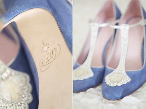 Emmy blue wedding shoes, humanist wedding, seaside wedding, Scottish wedding, Craig & Eva Sanders Photography