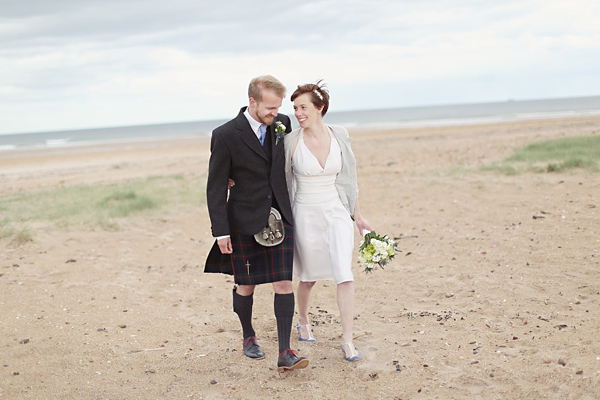 Emmy blue wedding shoes, humanist wedding, seaside wedding, Scottish wedding, Craig & Eva Sanders Photography