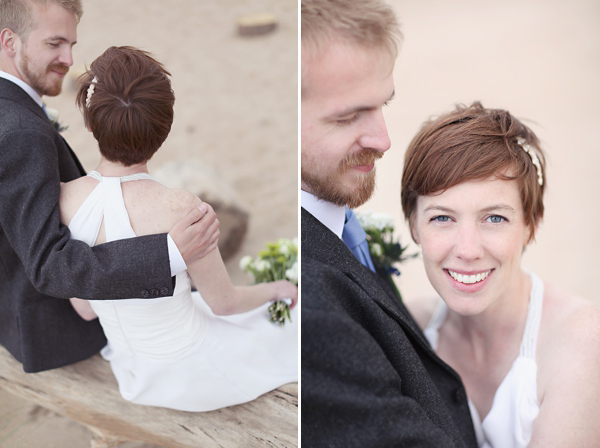 Emmy blue wedding shoes, humanist wedding, seaside wedding, Scottish wedding, Craig & Eva Sanders Photography