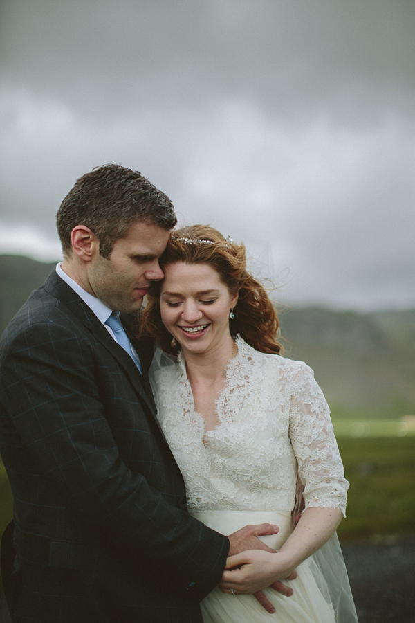 wedding in Iceland, Icelandic wedding, J Crew wedding dress, Monique Lhuillier jacket, destination weddings, photography by Levi Tijerina