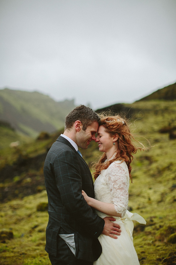 wedding in Iceland, Icelandic wedding, J Crew wedding dress, Monique Lhuillier jacket, destination weddings, photography by Levi Tijerina