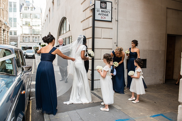 Belle and Bunty Wedding Dress, Chic London Wedding, Cranberry Blue Wedding and Event Planning
