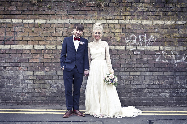 Rock n roll inspired wedding, vintage wedding dress, Edinburgh wedding, Family wedding, humanist wedding, Solen Photography