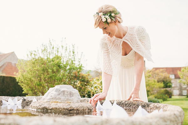 BHLDN Wedding Dress, Reem Acra Wedding Dress, Crochet Knitted Wedding Cape, Sacco and Sacco Photography