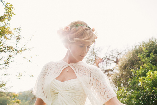 BHLDN Wedding Dress, Reem Acra Wedding Dress, Crochet Knitted Wedding Cape, Sacco and Sacco Photography