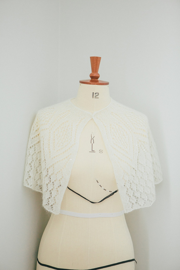 BHLDN Wedding Dress, Reem Acra Wedding Dress, Crochet Knitted Wedding Cape, Sacco and Sacco Photography