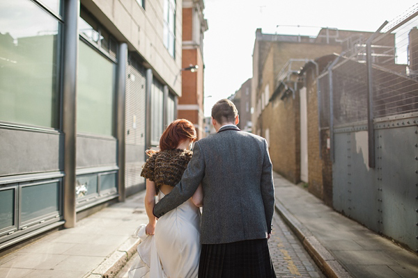 Elizabeth Filmore wedding dress, Shoreditch wedding, East London wedding, Emma Case alternative wedding photography