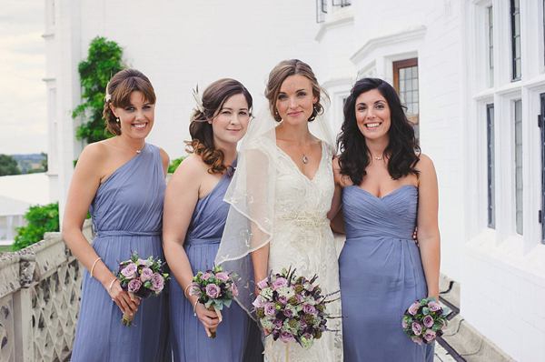 Edwardian garden party inspired wedding, Jane Bourvis wedding dress, wedding on a farm, Summer wedding, Lilac bridesmaids dresses, Julie Skelton Photography