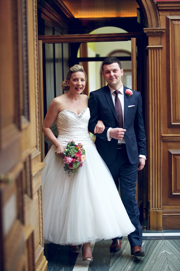 Ian Stuart wedding dress, bright and colourful wedding, Cowley Manor weddings, orange weddings, pink wedding, quirky wedding, non traditional wedding // All images by Nova Photography - novaweddingphotography.co.uk