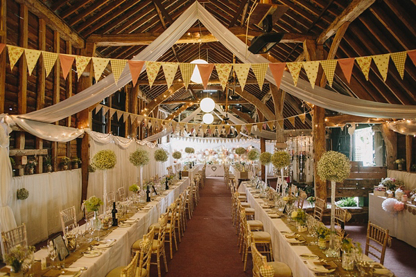 Terry Fox wedding dress, Donna Crain headpiece, quirky and fun barn wedding, Craig and Kate Photography