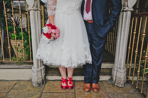 1950s retro kitsch wedding, polka dot wedding, photography by Helen Russell