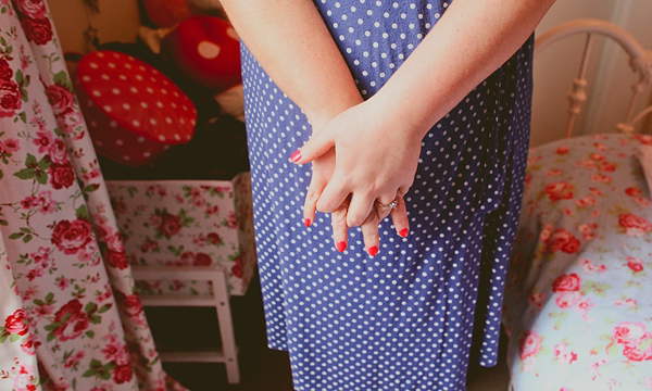 1950s retro kitsch wedding, polka dot wedding, photography by Helen Russell