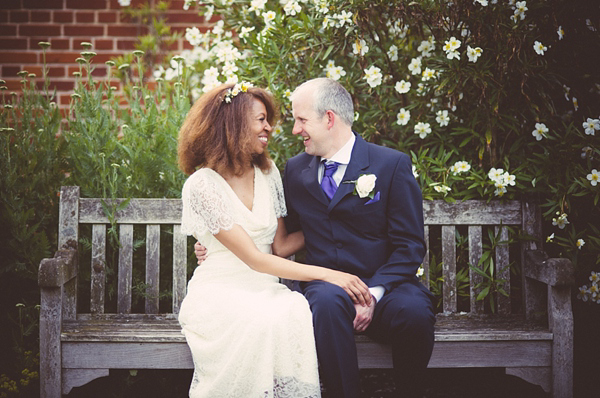 Charlie Brear, vintage inspired wedding dress, butterfly wedding, wildflower wedding, purple wedding, yellow wedding, Photograph Copyright © 2013, Babb Photography >> www.babbphoto.com/