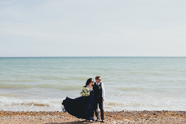 Low key wedding, intimate wedding, small wedding, seaside wedding, blue wedding dress, Photography by Dale Weeks, find Dale at www.daleweeksphotography.co.uk