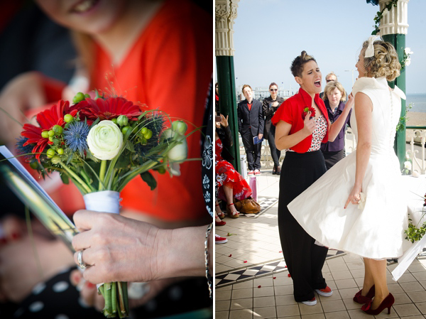 Civil Partnership, lesbian wedding, gay wedding, same sex wedding, retro 50s wedding, seaside wedding. Photography by Emmest Photography, find them here www.emmestphotography.co.uk