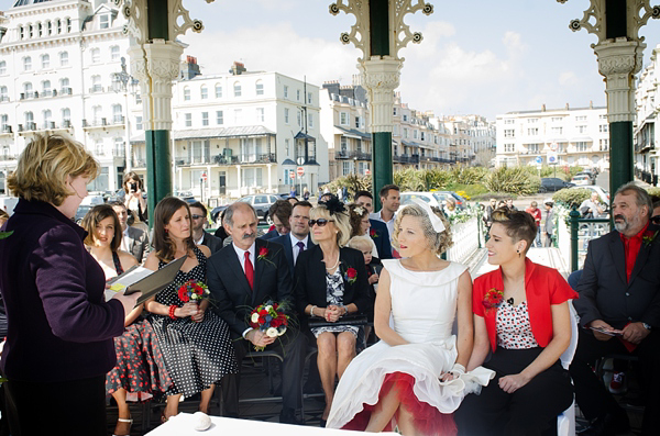 Civil Partnership, lesbian wedding, gay wedding, same sex wedding, retro 50s wedding, seaside wedding. Photography by Emmest Photography, find them here www.emmestphotography.co.uk