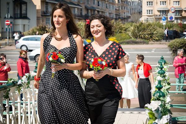 Civil Partnership, lesbian wedding, gay wedding, same sex wedding, retro 50s wedding, seaside wedding. Photography by Emmest Photography, find them here www.emmestphotography.co.uk