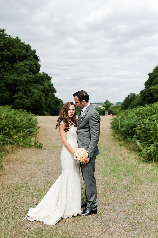 Suzanne Neville wedding dress, Miss Bush Bridal Wear, Bride in red lipstick, Bride with long loose hair - Images by Alexa Loy, find her at www.alexa-loy.com