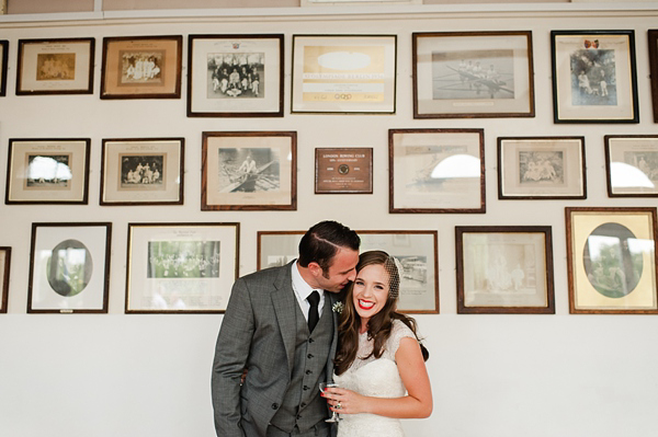 Suzanne Neville wedding dress, Miss Bush Bridal Wear, Bride in red lipstick, Bride with long loose hair - Images by Alexa Loy, find her at www.alexa-loy.com