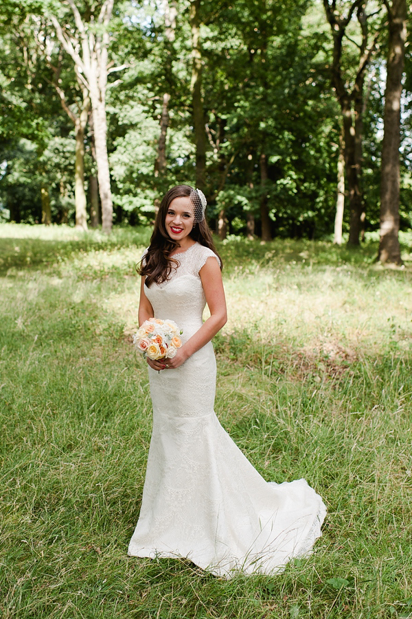 Suzanne Neville wedding dress, Miss Bush Bridal Wear, Bride in red lipstick, Bride with long loose hair - Images by Alexa Loy, find her at www.alexa-loy.com