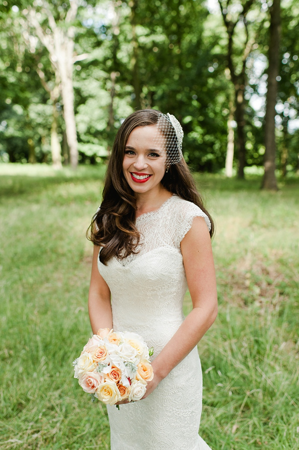 Suzanne Neville wedding dress, Miss Bush Bridal Wear, Bride in red lipstick, Bride with long loose hair - Images by Alexa Loy, find her at www.alexa-loy.com