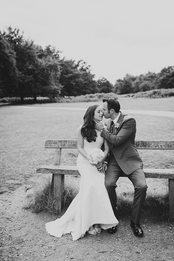 Suzanne Neville wedding dress, Miss Bush Bridal Wear, Bride in red lipstick, Bride with long loose hair - Images by Alexa Loy, find her at www.alexa-loy.com