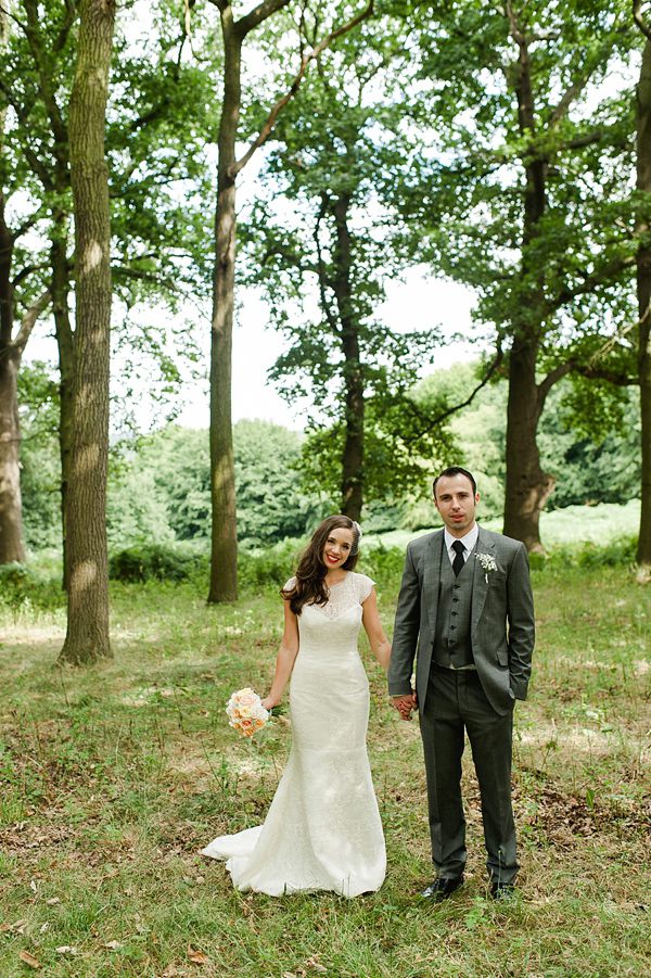 Suzanne Neville wedding dress, Miss Bush Bridal Wear, Bride in red lipstick, Bride with long loose hair - Images by Alexa Loy, find her at www.alexa-loy.com