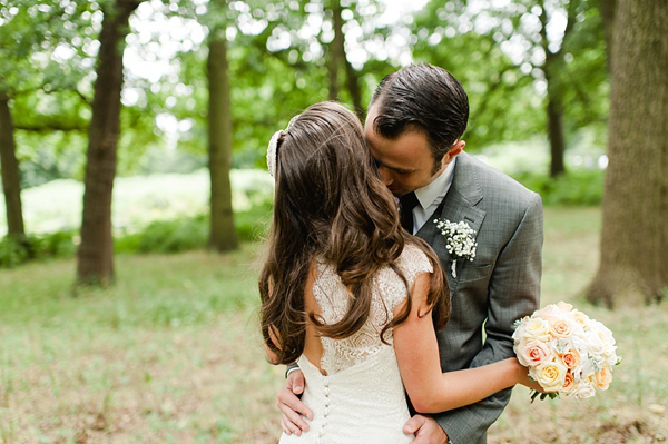 Suzanne Neville wedding dress, Miss Bush Bridal Wear, Bride in red lipstick, Bride with long loose hair - Images by Alexa Loy, find her at www.alexa-loy.com