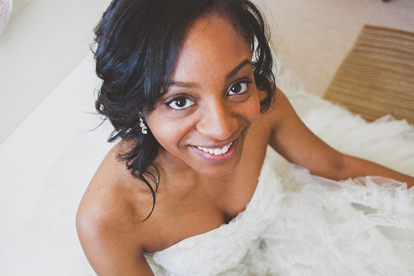 Beautiful black bride, 1950s vintage tiered wedding dress, Photography by Jordanna Marston