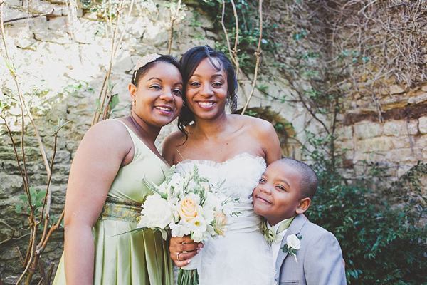 Beautiful black bride, 1950s vintage tiered wedding dress, Photography by Jordanna Marston