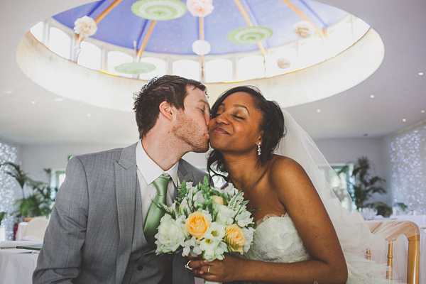 Beautiful black bride, 1950s vintage tiered wedding dress, Photography by Jordanna Marston