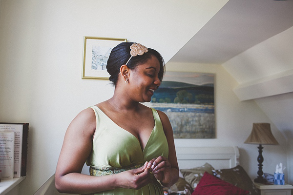 Beautiful black bride, 1950s vintage tiered wedding dress, Photography by Jordanna Marston