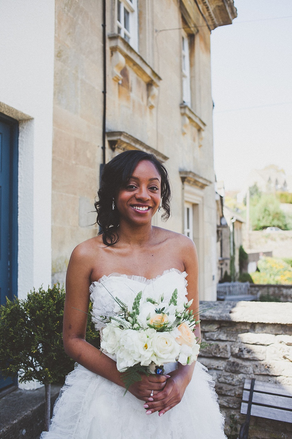 Beautiful black bride, 1950s vintage tiered wedding dress, Photography by Jordanna Marston