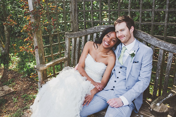 Beautiful black bride, 1950s vintage tiered wedding dress, Photography by Jordanna Marston