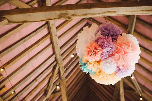 David Fielden Wedding Dress, rustic barn wedding, pastel colour wedding