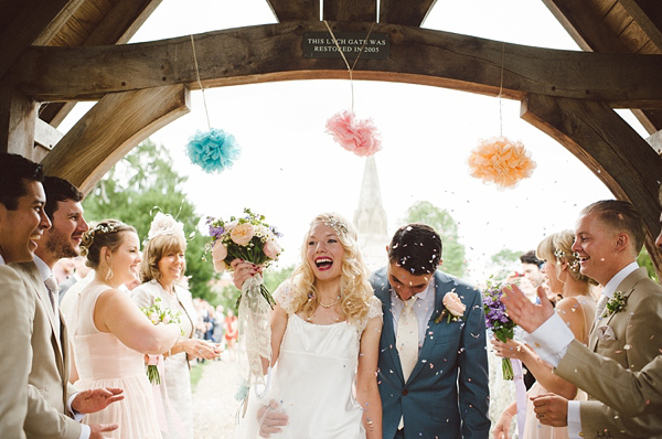 David Fielden Wedding Dress, rustic barn wedding, pastel colour wedding