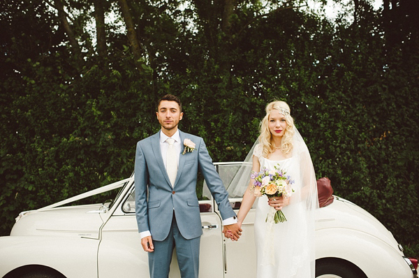 David Fielden Wedding Dress, rustic barn wedding, pastel colour wedding