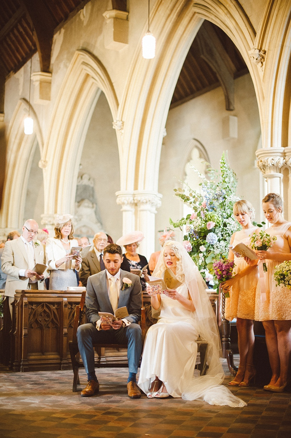 David Fielden Wedding Dress, rustic barn wedding, pastel colour wedding