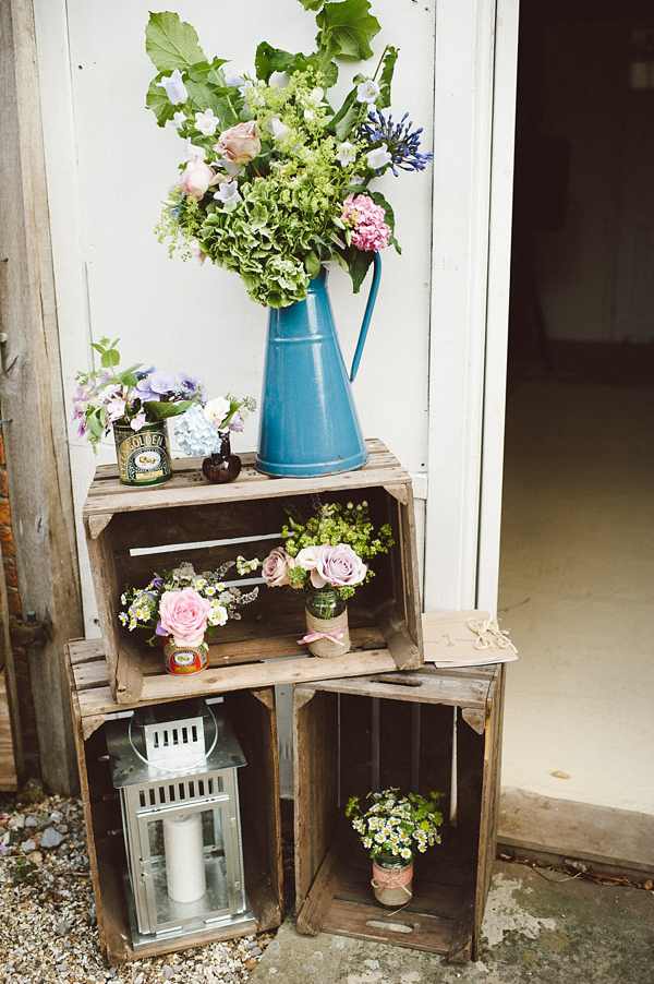 David Fielden Wedding Dress, rustic barn wedding, pastel colour wedding