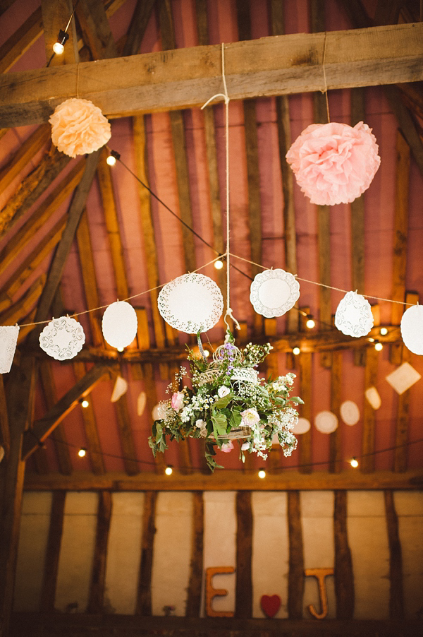 David Fielden Wedding Dress, rustic barn wedding, pastel colour wedding