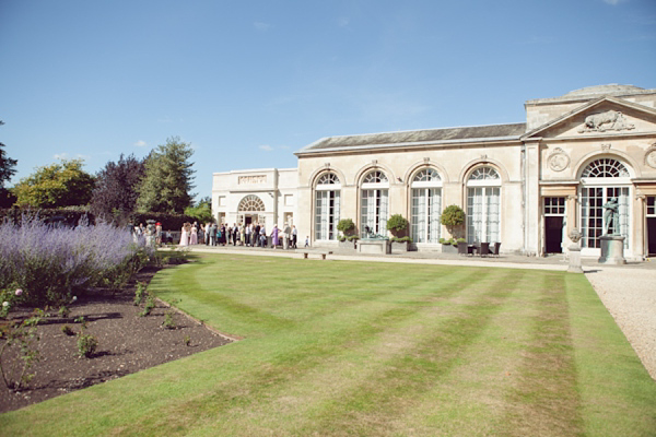 Claire Pettibone bride, Juliet cap veil,  Woburn Sculpture Gallery, Bedfordshire Wedding, Cat Hepple Photograpy