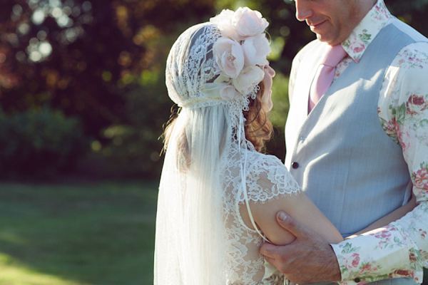 Claire Pettibone bride, Juliet cap veil,  Woburn Sculpture Gallery, Bedfordshire Wedding, Cat Hepple Photograpy